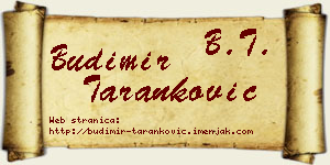 Budimir Taranković vizit kartica